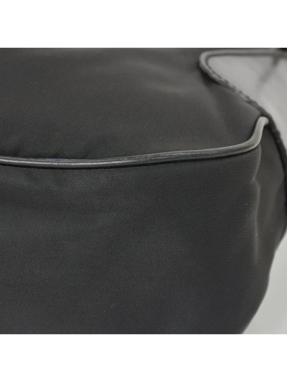 Prada Bag Triangle Logo Nylon Black Silver